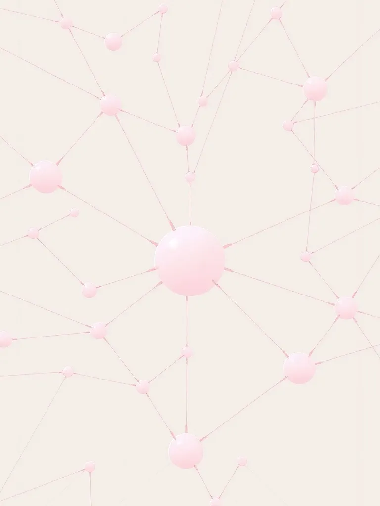 A minimalist technical visualization of interconnected nodes