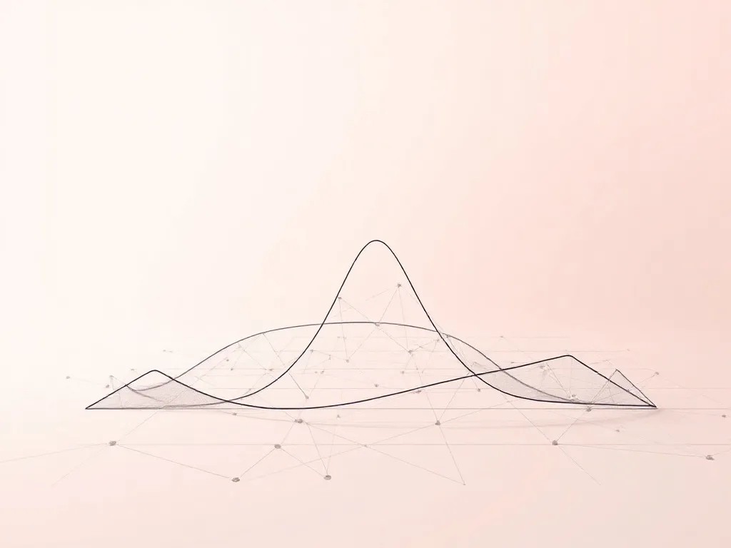 Abstract high-tech visualization of probability distribution